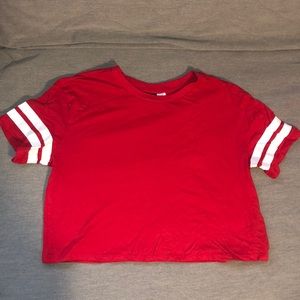 Red crop top from H&M